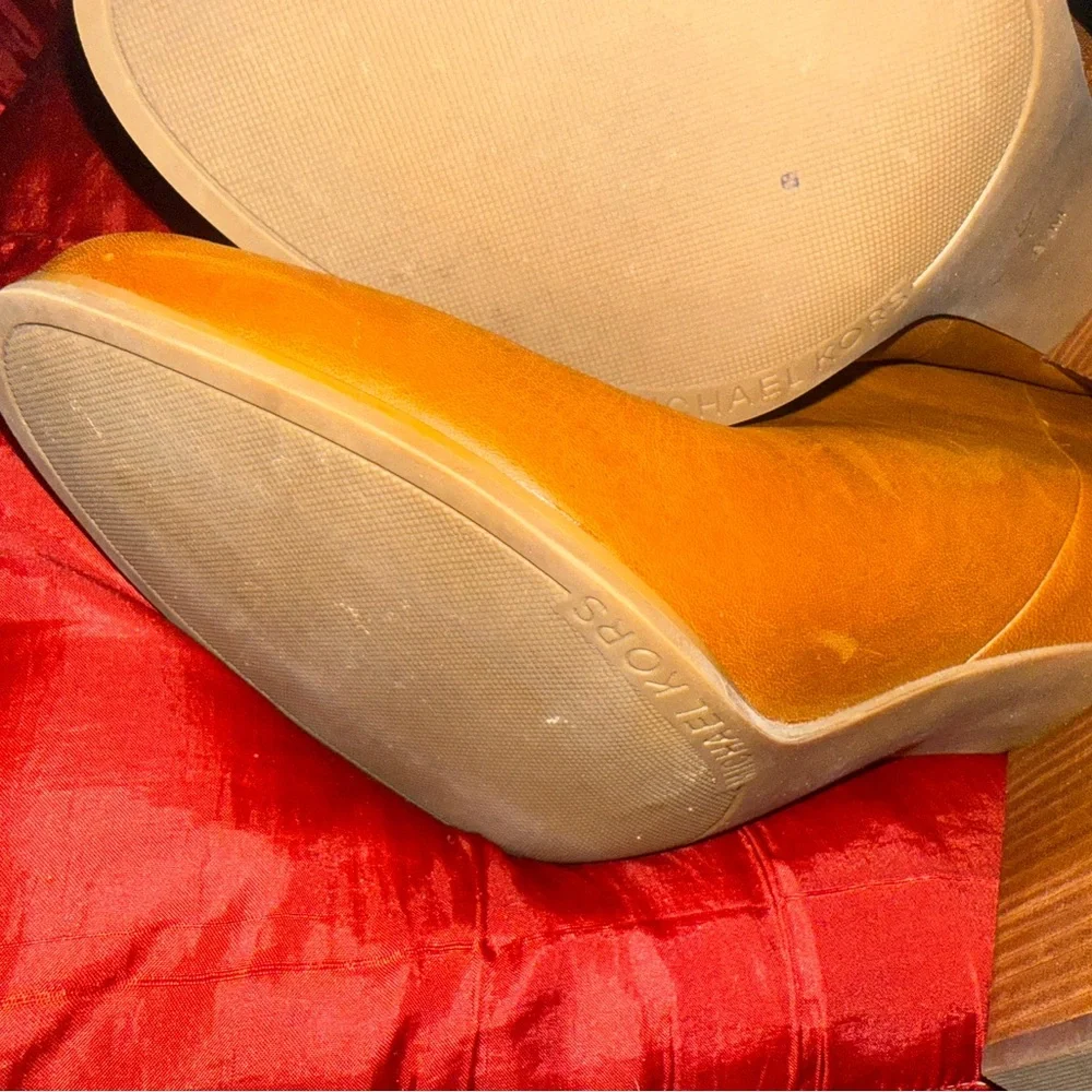 Michael Kors Tan Heeled Boots - Picture 6 of 9